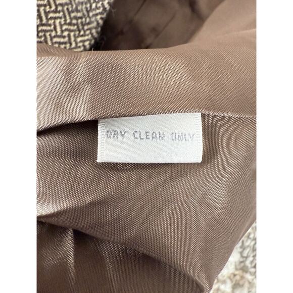 Worthington Sz 14 Wool Blend Belted V Neck Collar Long Sleeve Blazer Jacket - Picture 7 of 8